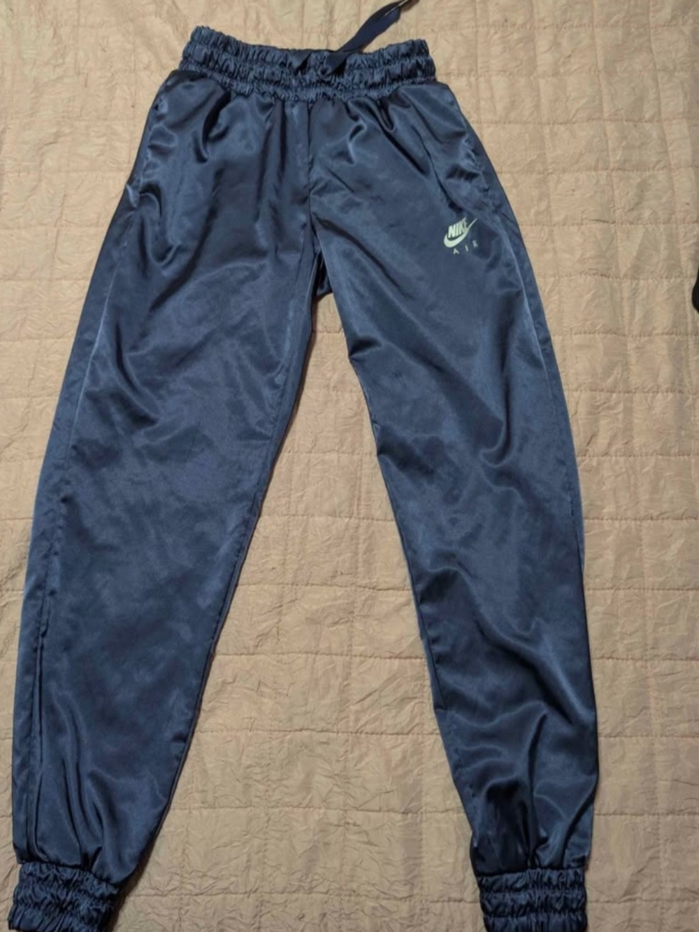 Nike Navy Blue Jogger Track Pants with Light Logo